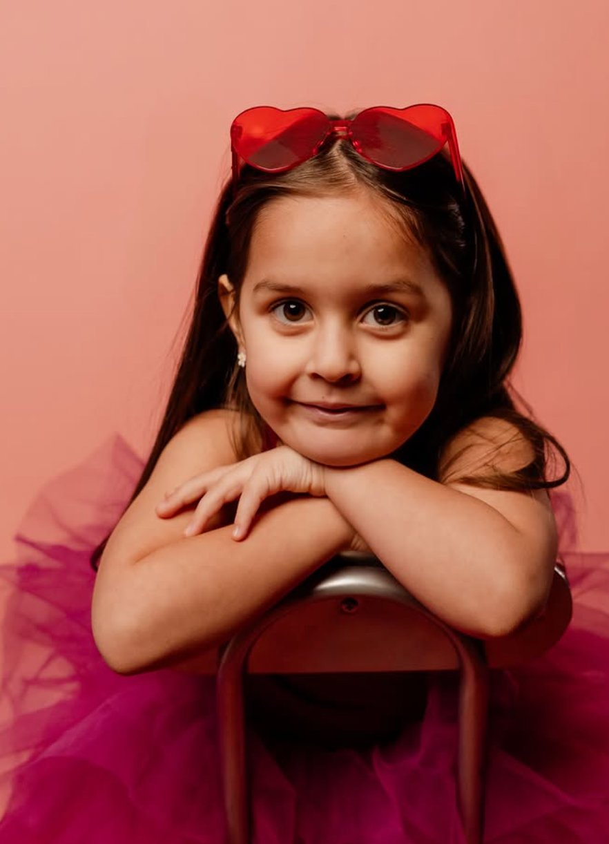 Children's studio portrait, Valentine's session, A1T Productions, Las Vegas